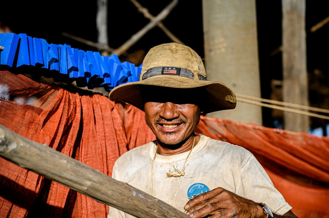 Portrait of a smiling man in a work shirt